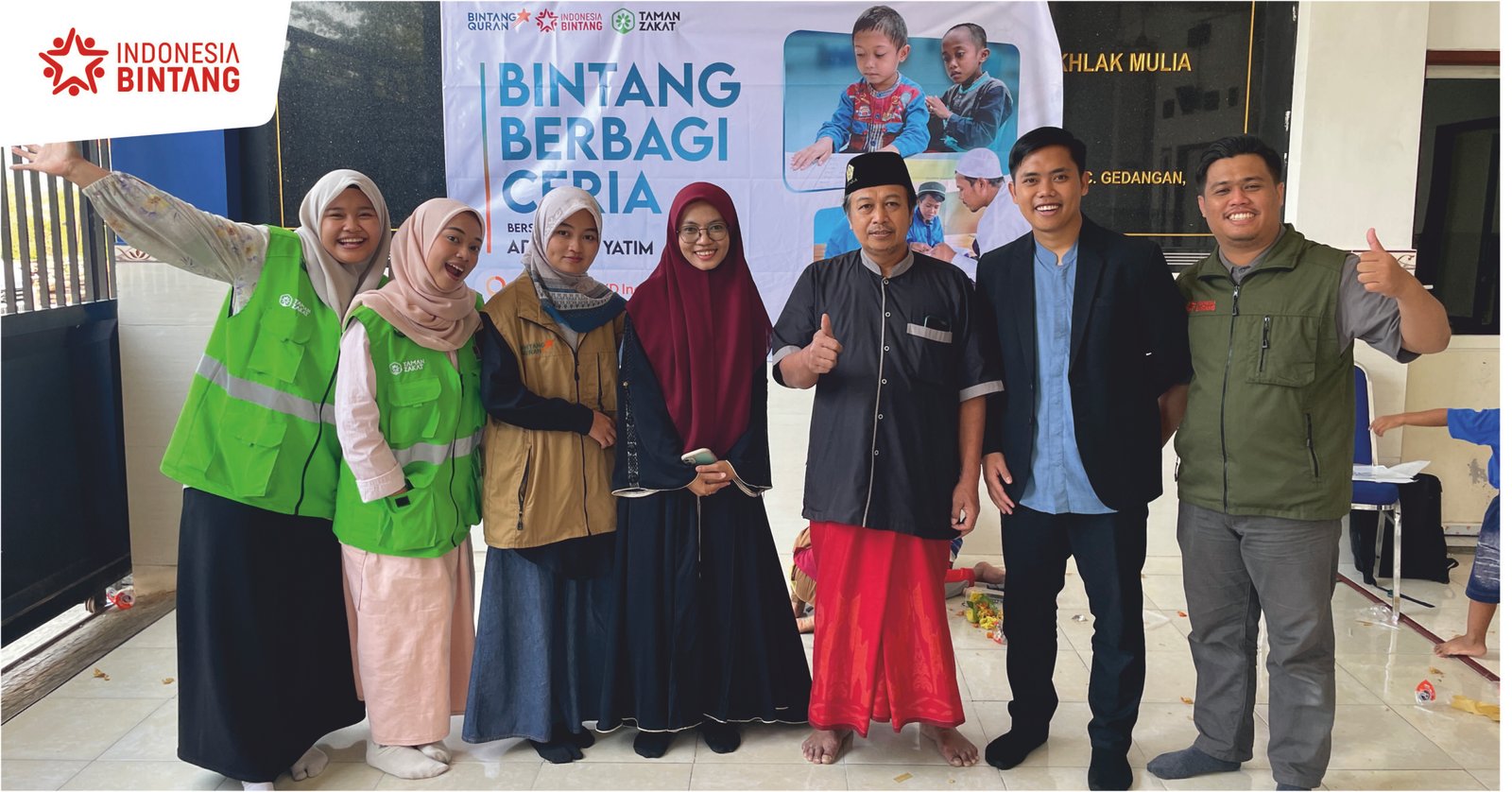 Indonesia Bintang Berbagi Ceria, Salurkan Bantuan Biaya Pendidikan Yatim dan Dhuafa