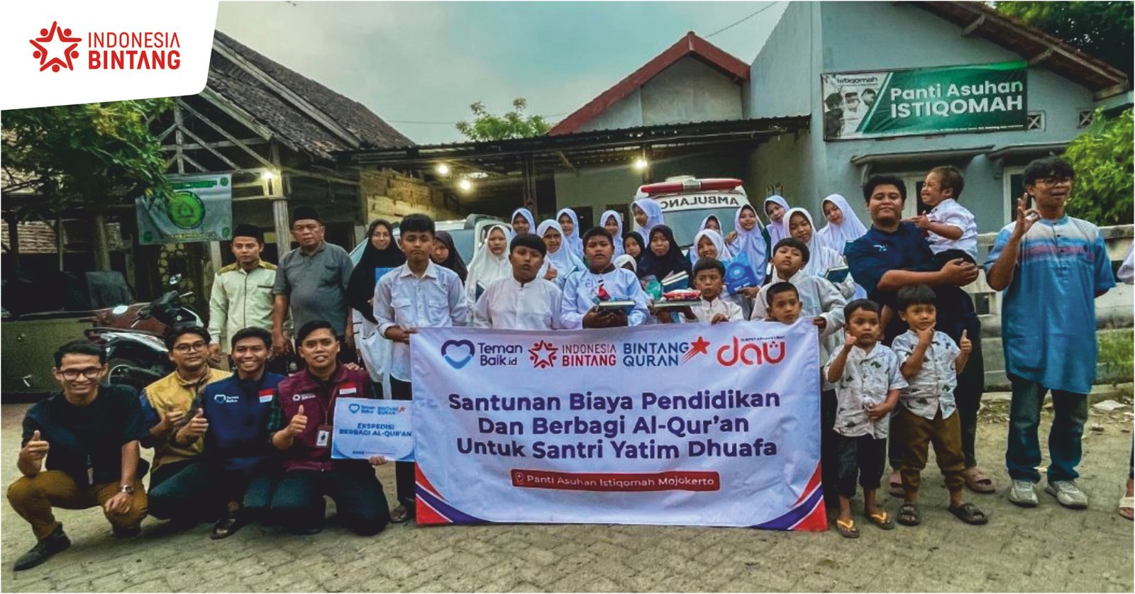 Sinergi Indonesia Bintang dan Teman Baik Hadirkan Bantuan Pendidikan dan Motivasi bagi Yatim di Mojokerto