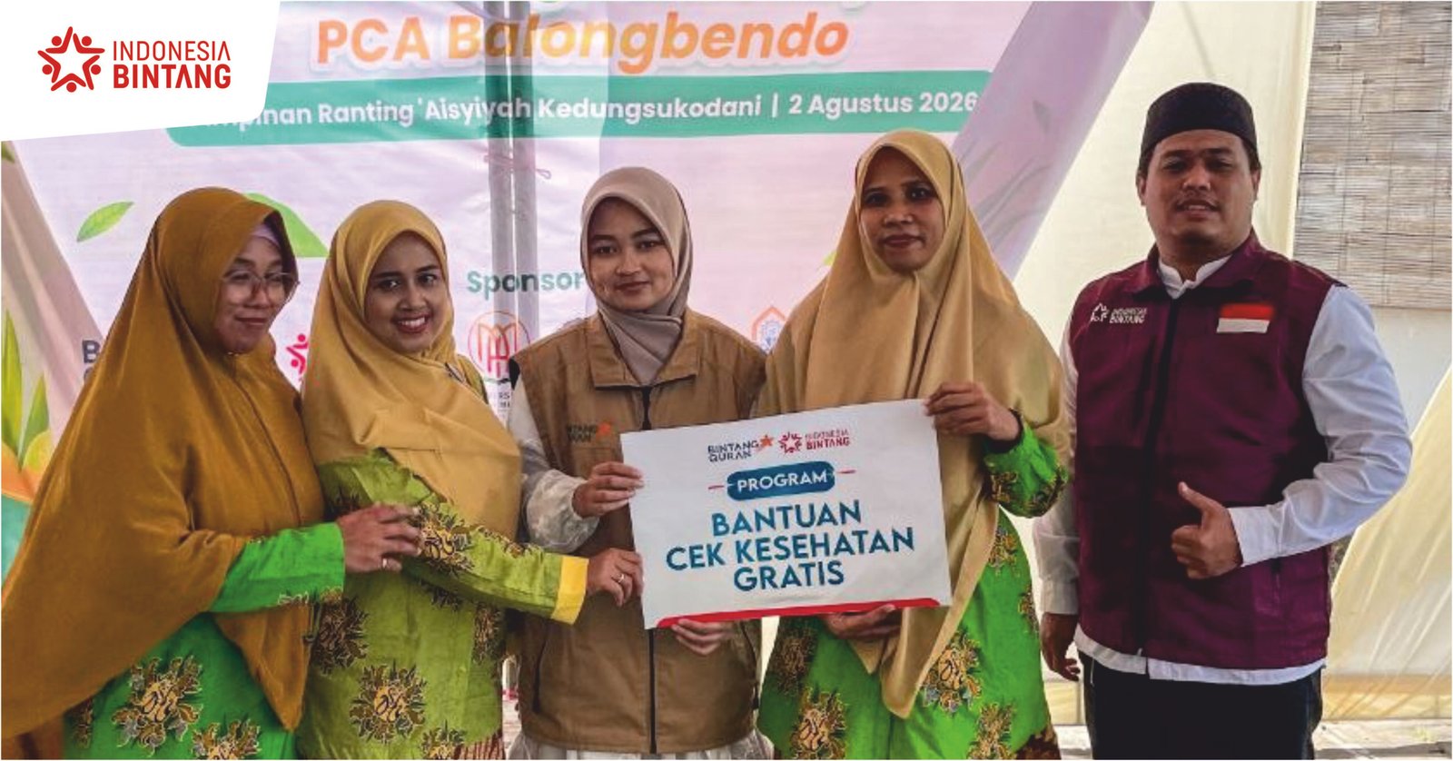 Dukung Kajian Anjangsana PCA Balongbendo, Indonesia Bintang ikut Tebar Dakwah dan Hadirkan Cek Kesehatan Gratis