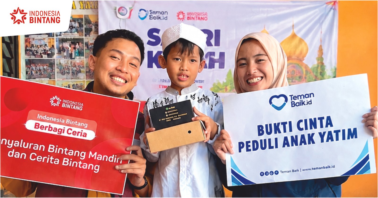 Indonesia Bintang Berkolaborasi dengan TemanBaik.id Berbagi Keceriaan di Panti Asuhan Yakarim Waru Sidoarjo